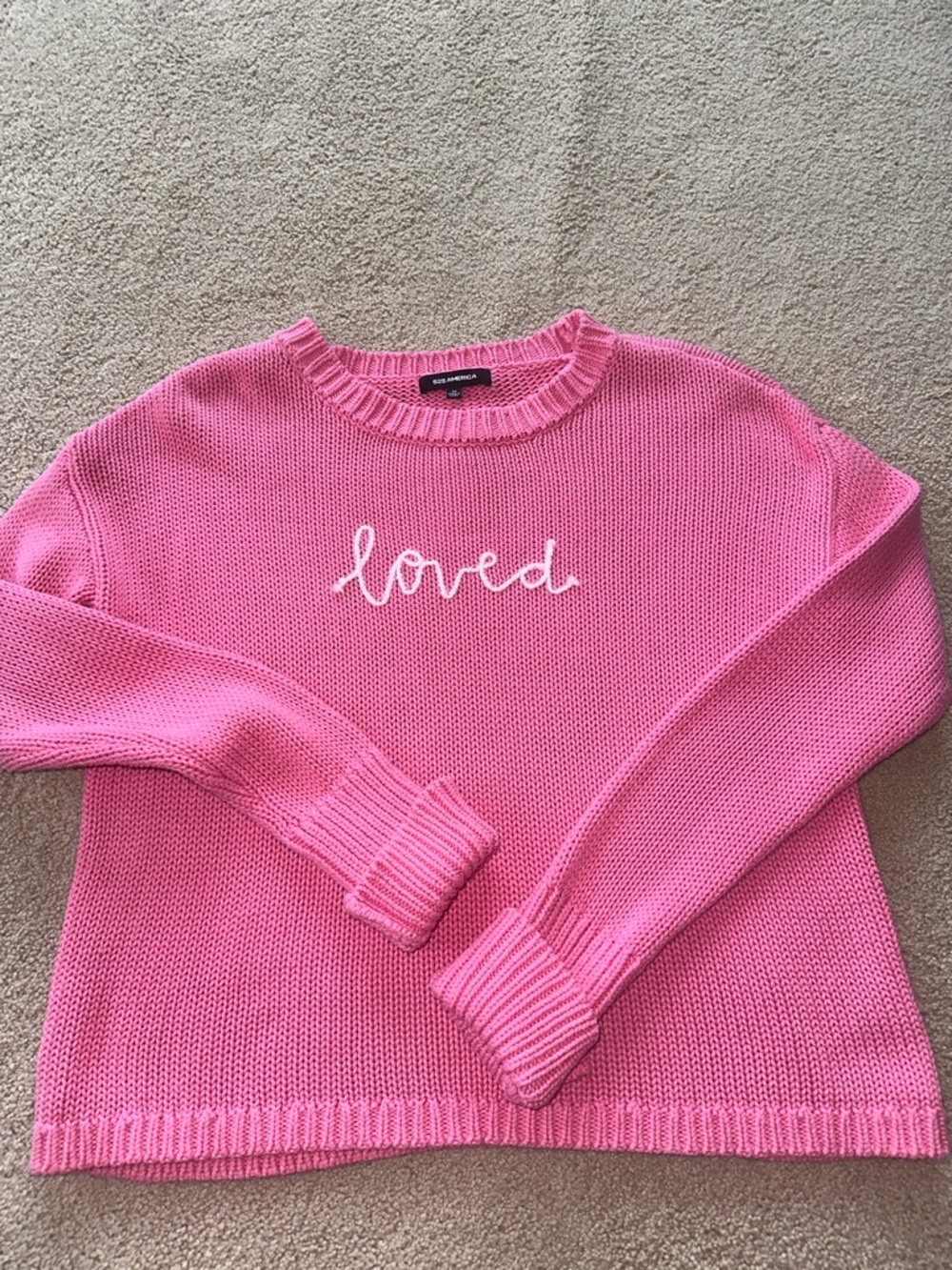 525 America “loved” cotton sweater